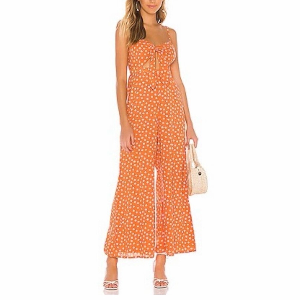Cleobella Skylar Floral Cutout Jumpsuit in Copper - Size L - NWT